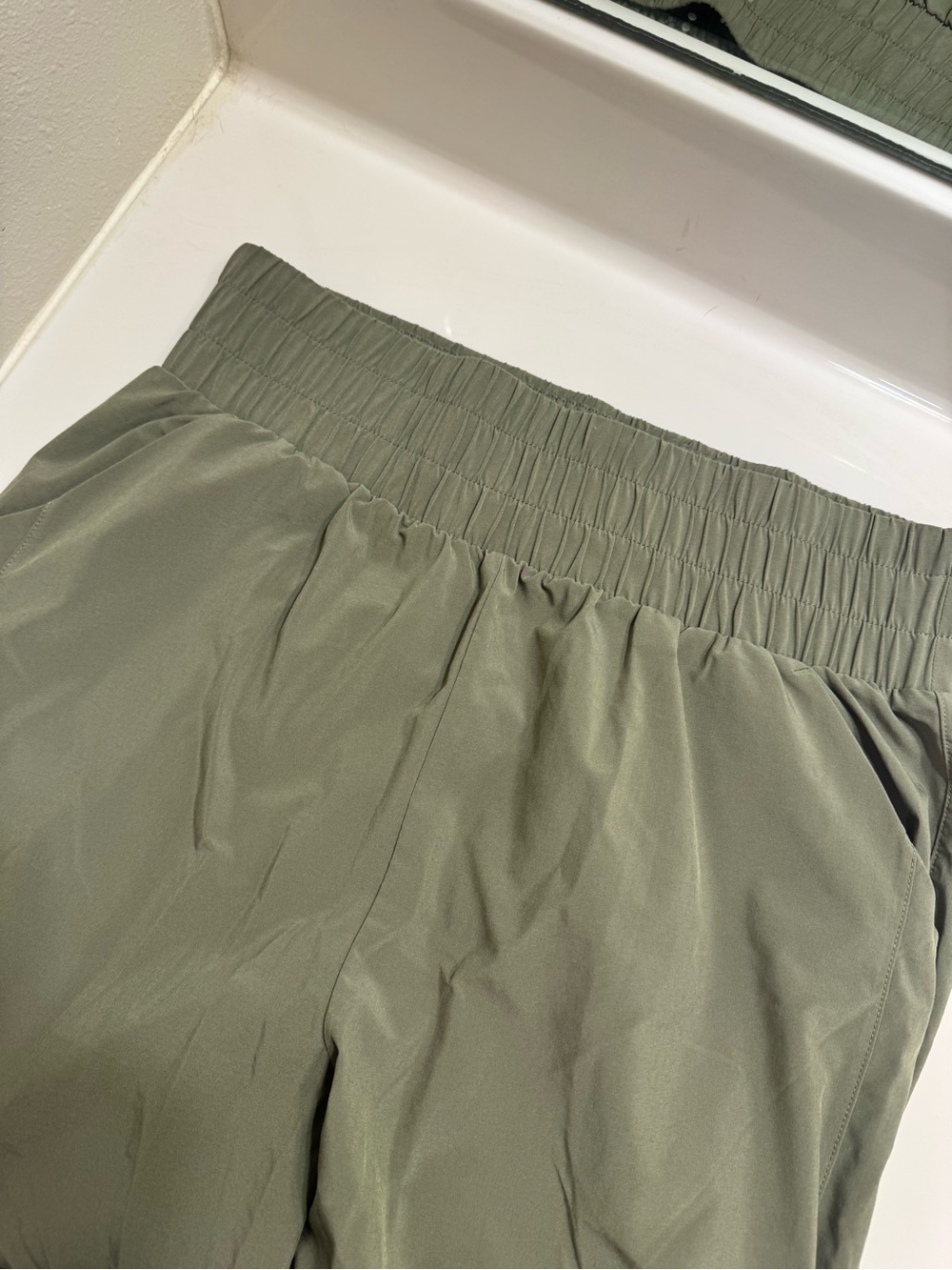 all in motion sage green pull-on active shorts